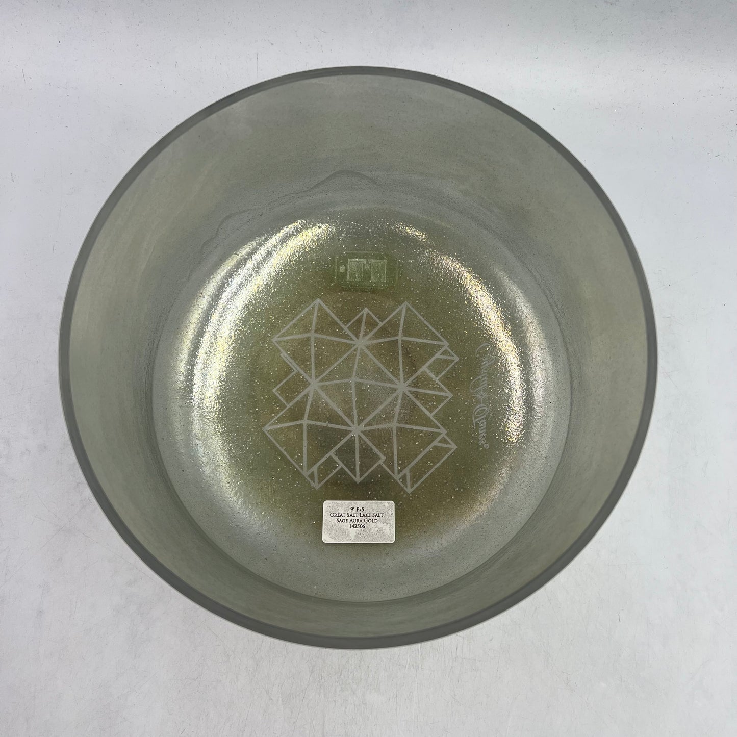 9" F+5 Great Salt Lake Salt, Sage Aura Gold