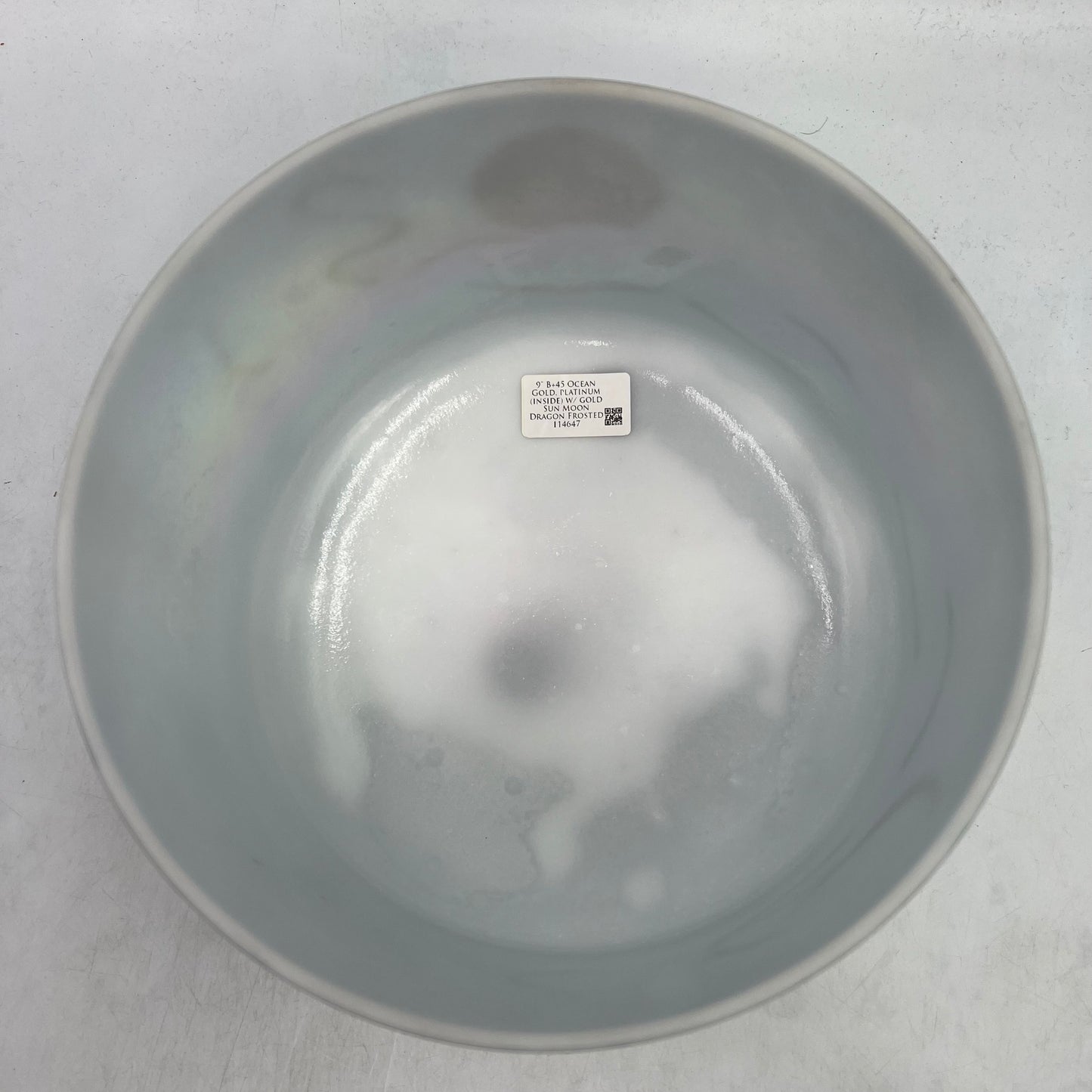 9" B+45 OCEAN GOLD. PLATINUM (INSIDE) W/ GOLD SUN MOON DRAGON FROSTED