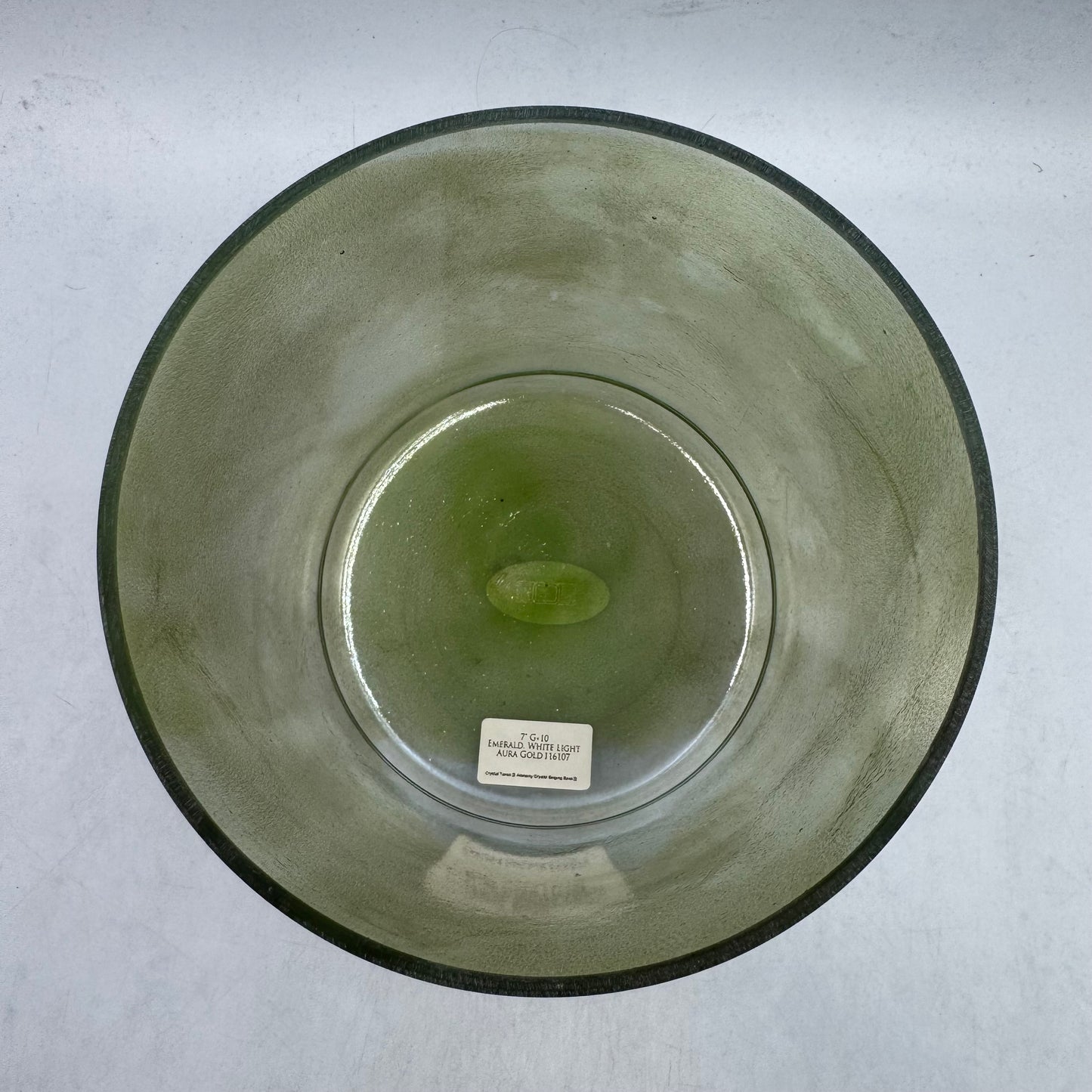 7" G+10 EMERALD, WHITE LIGHT AURA GOLD