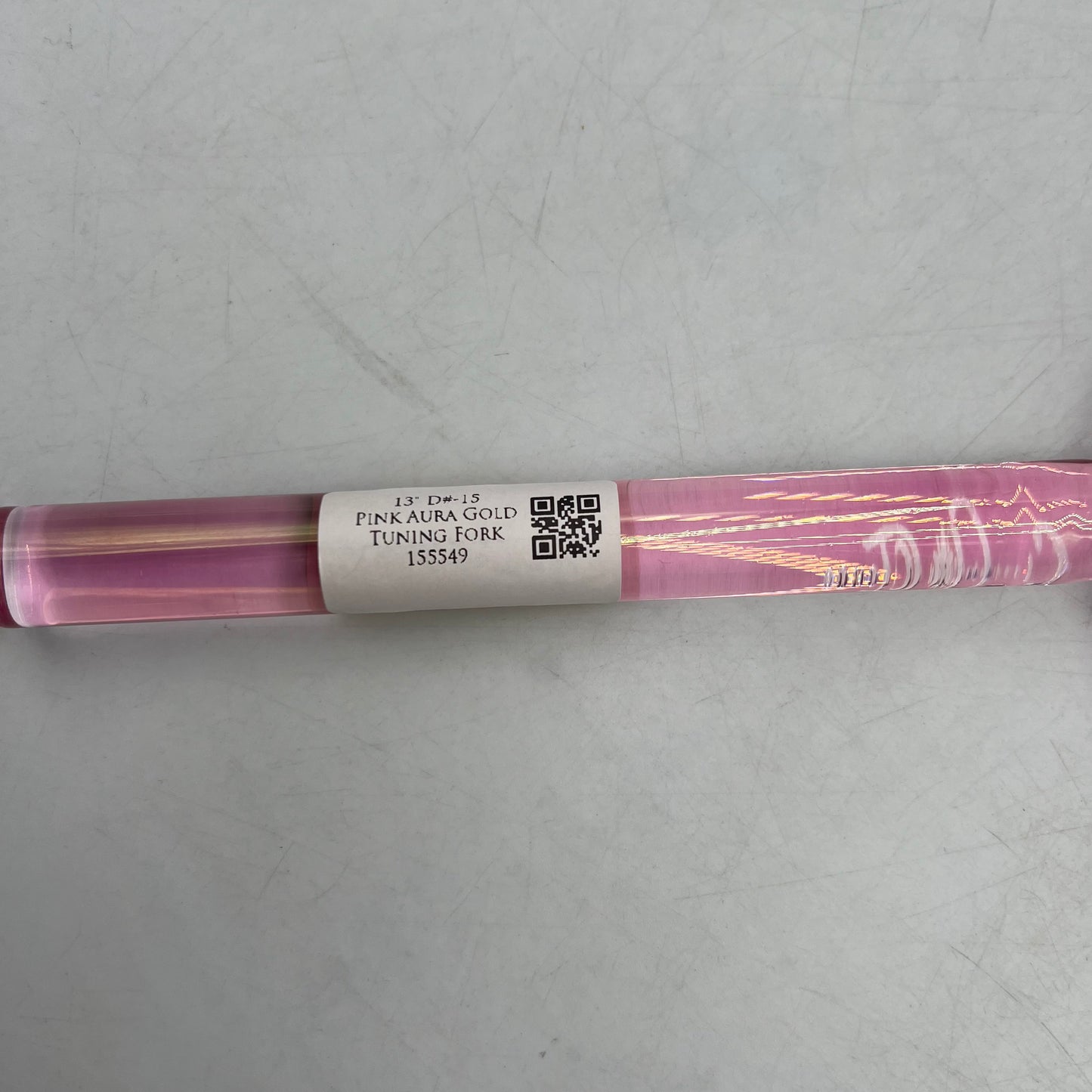 13" D# -15 PINK AURA GOLD TUNNING FORK