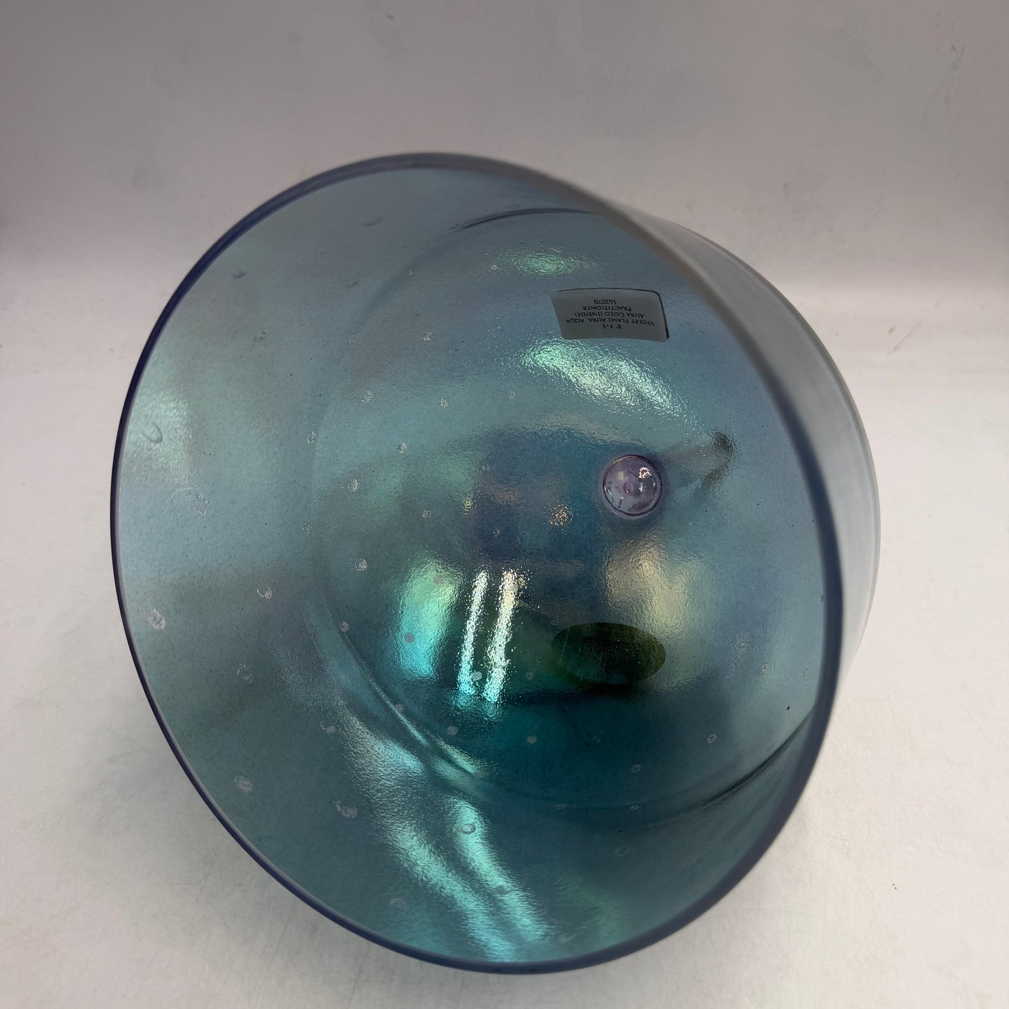 8" F+5 VIOLET FLAME AURA , AQUA AURA GOLD (INSIDE) PRACTITIONER