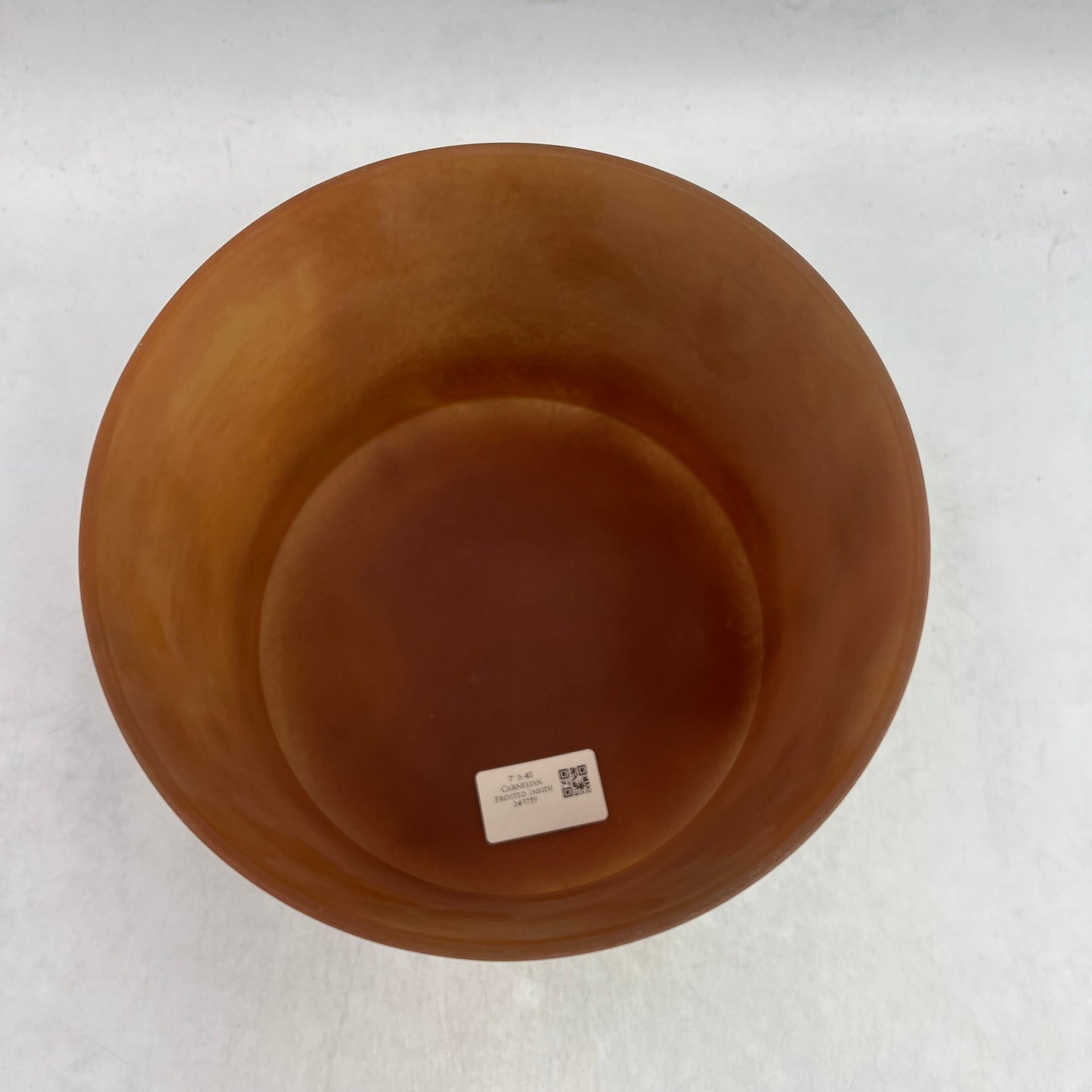 7" A-40 Carnelian, Frosted Inside