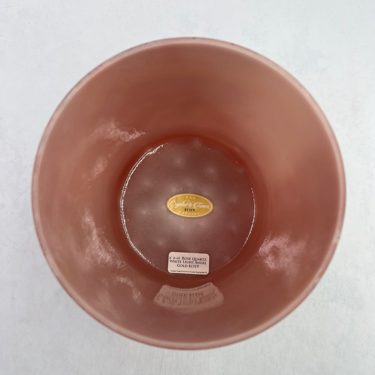 6" A-40 ROSE QUARTZ, WHITE LIGHT ANGEL GOLD