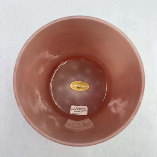 6" A-40 ROSE QUARTZ, WHITE LIGHT ANGEL GOLD