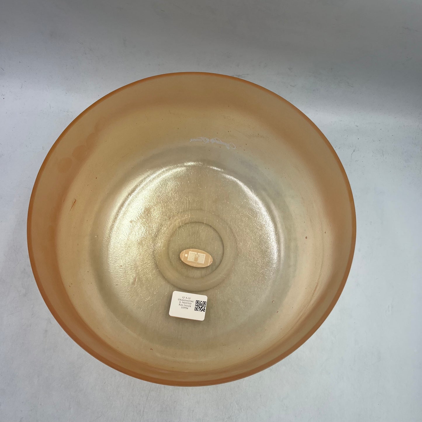 12" F+15 Grandmother, Frosted rim Inside