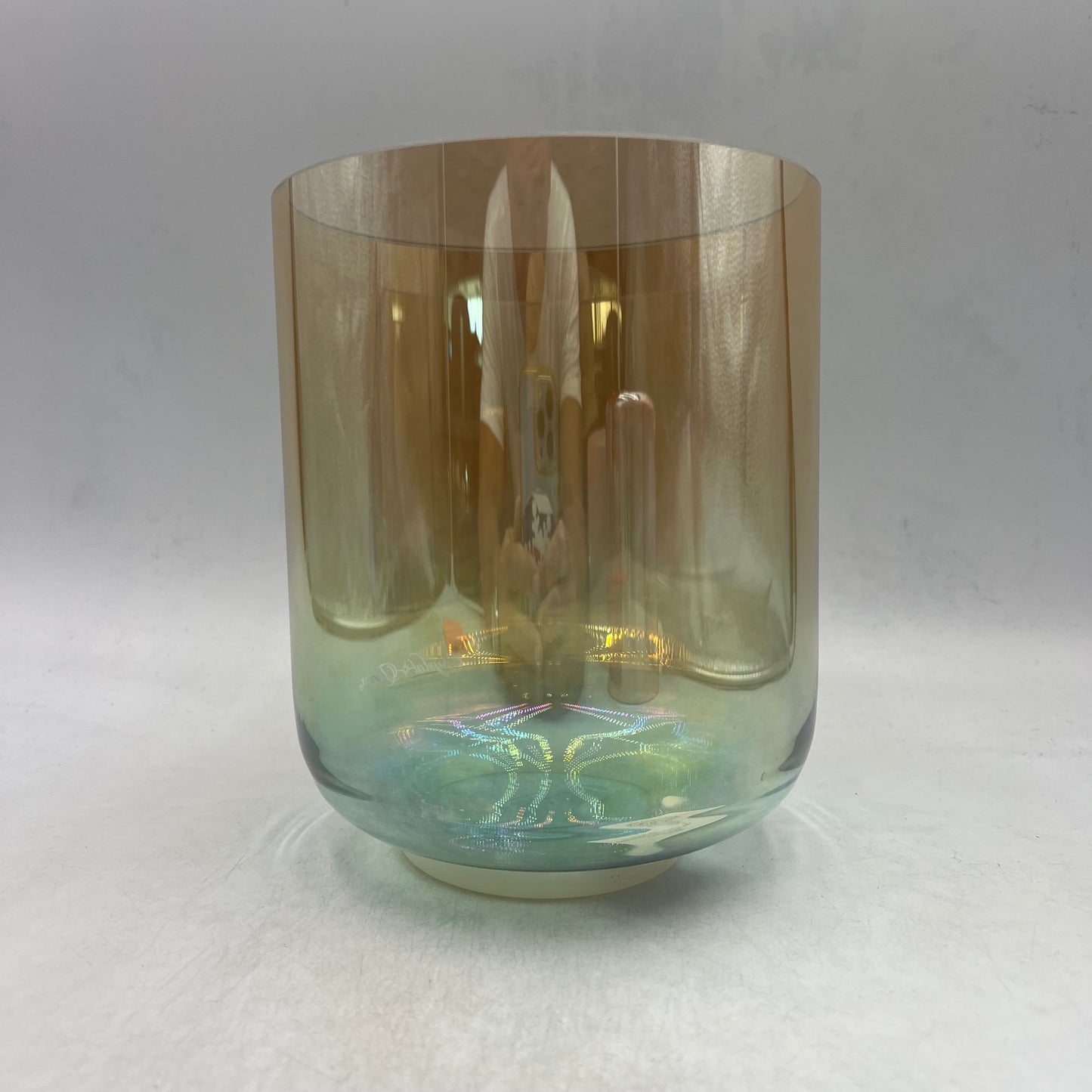 6" C#+45 Supergrade Bowl, Grandmother, Aqua Aura Gold (Base)