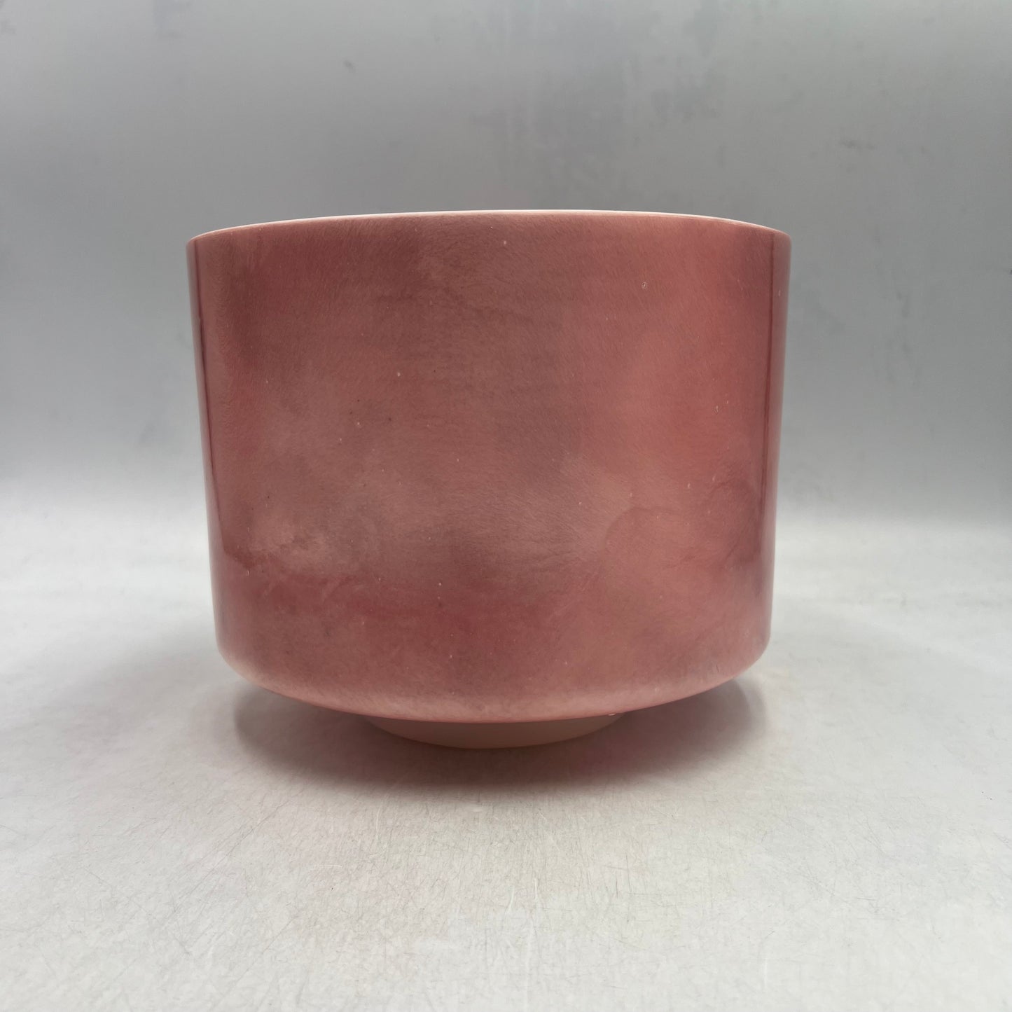 9" D+5 Rose Quartz Frosted Rim Inside
