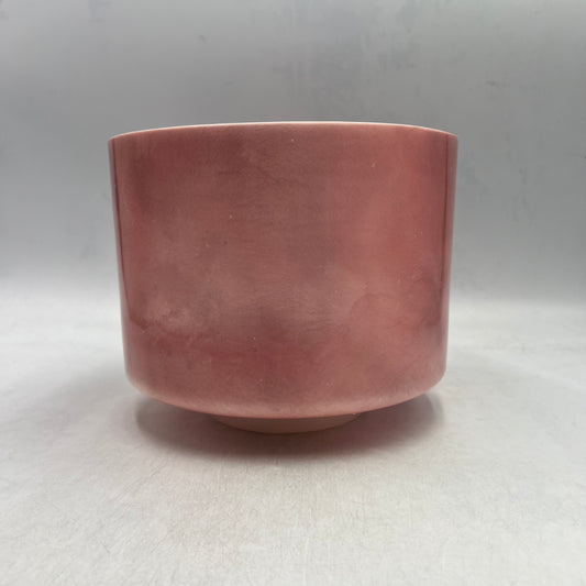 9" D+5 Rose Quartz Frosted Rim Inside