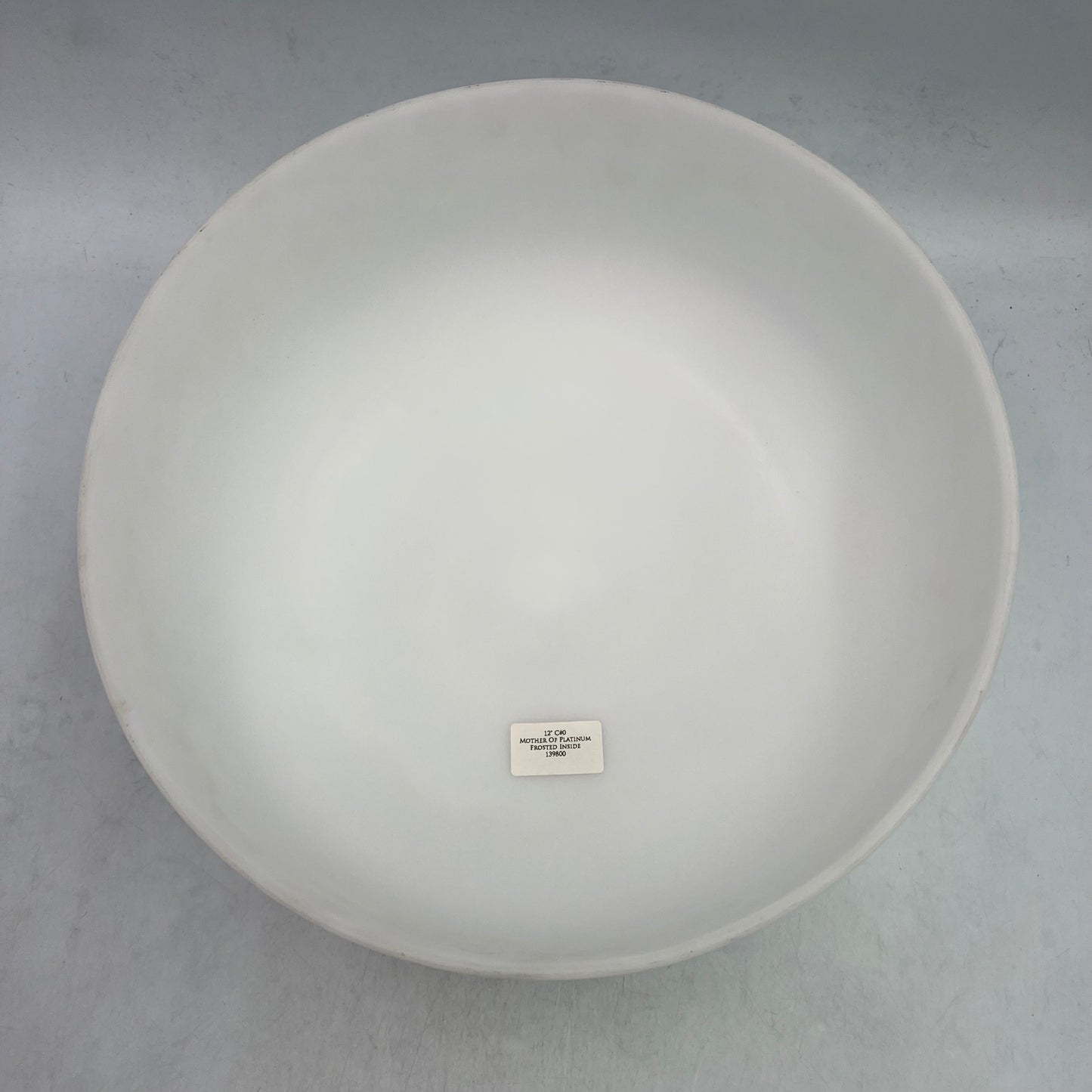 12" C#0 Mother Of Platinum Frosted Inside