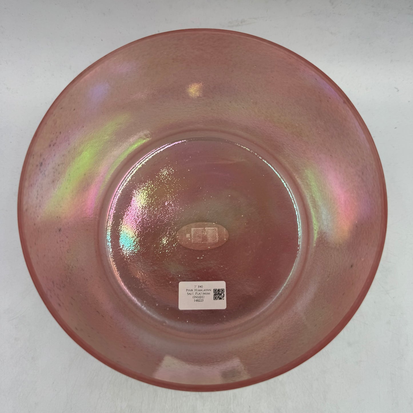 7" F#0 PINK HIMALAYAN SALT, PLATINUM INSIDE