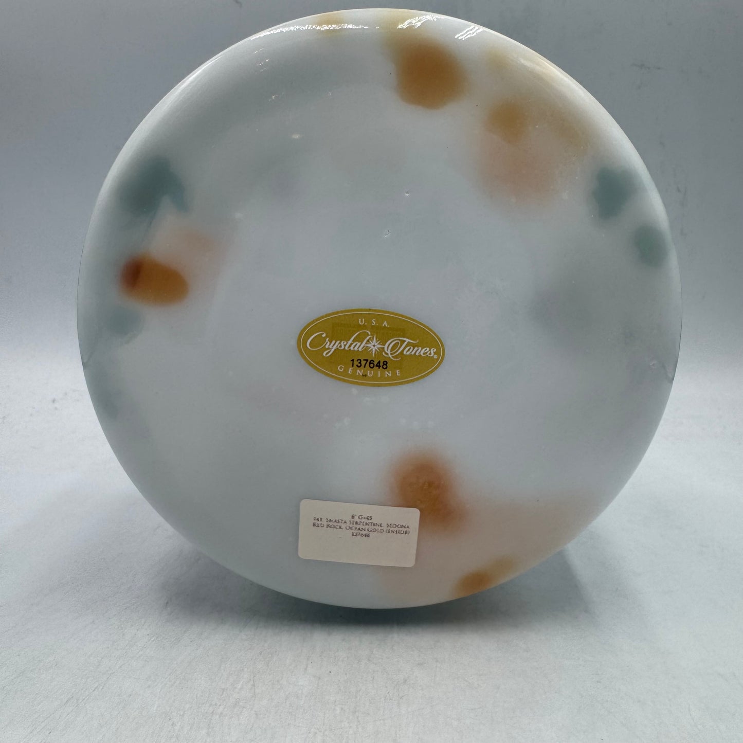 8" G+45 Mt.Shasta Serpentine, Sedona Red Rock, Ocean Gold Inside