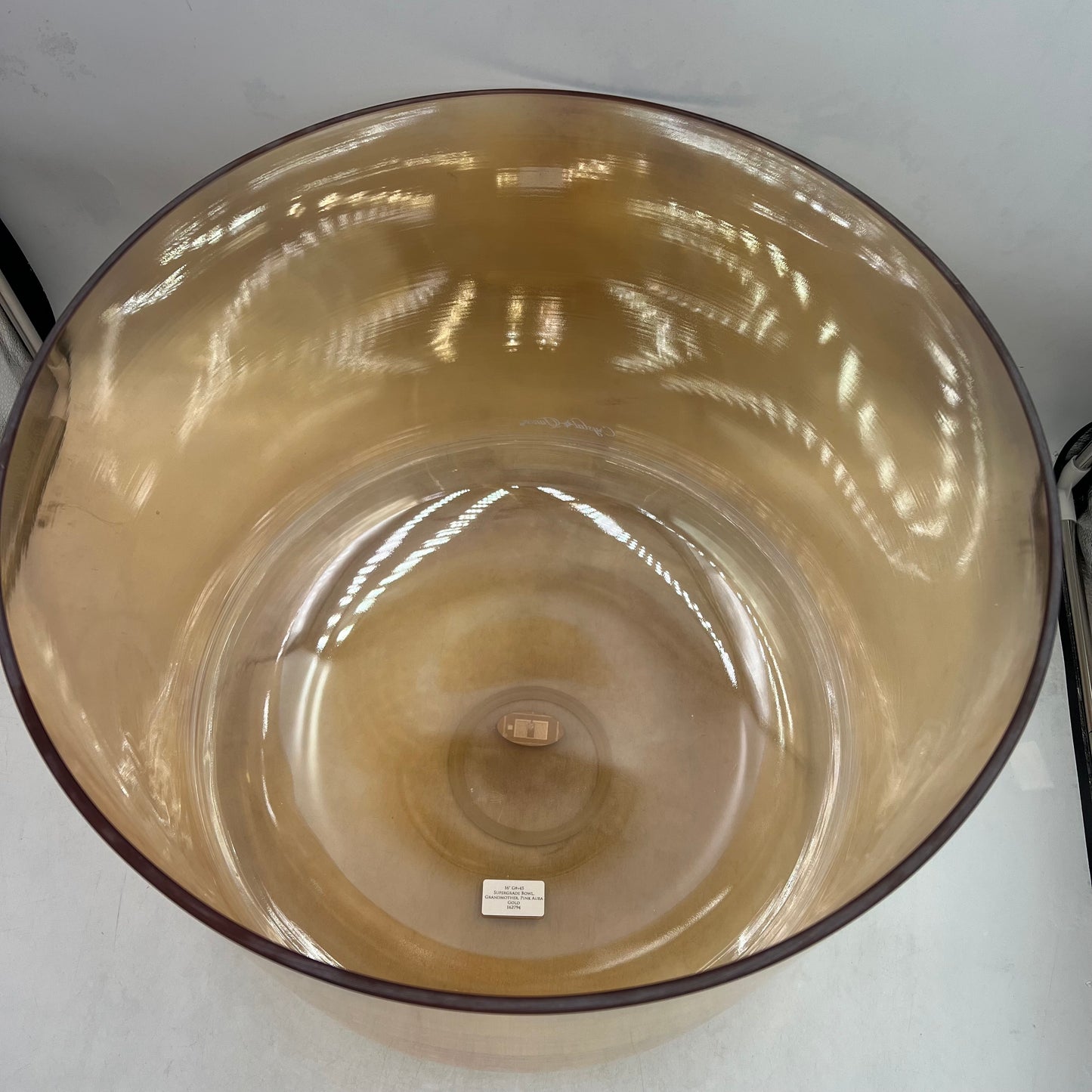 16" G#+45 Supergrade Bowl, Grandmother, Pink Aura Gold