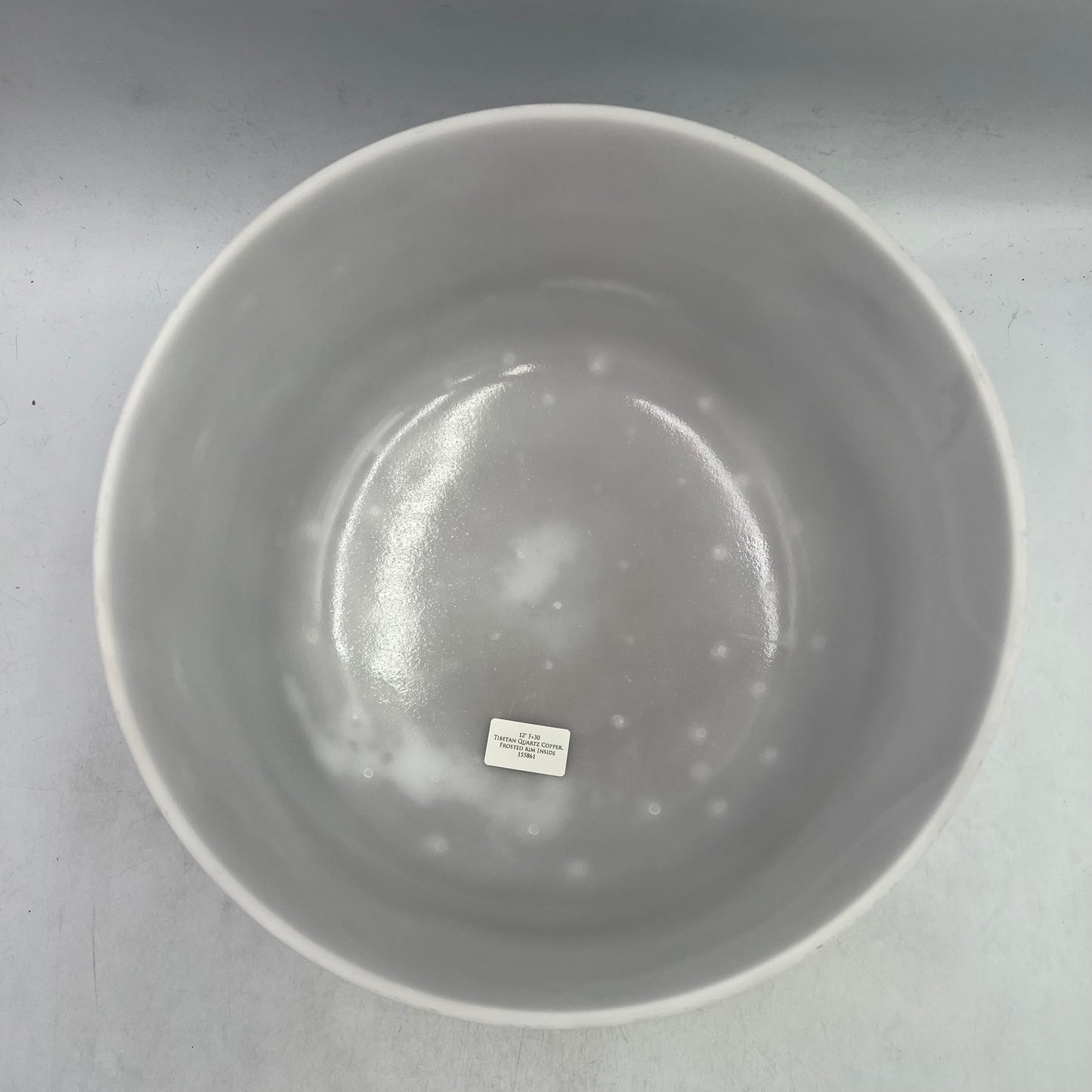 12" F+30 Tibetan Quartz Copper, Frosted rim Inside