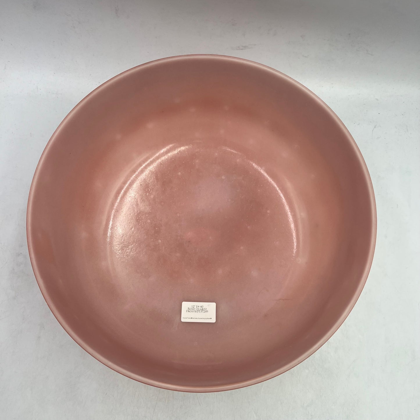 12" F#-40 Rose Quartz Frosted