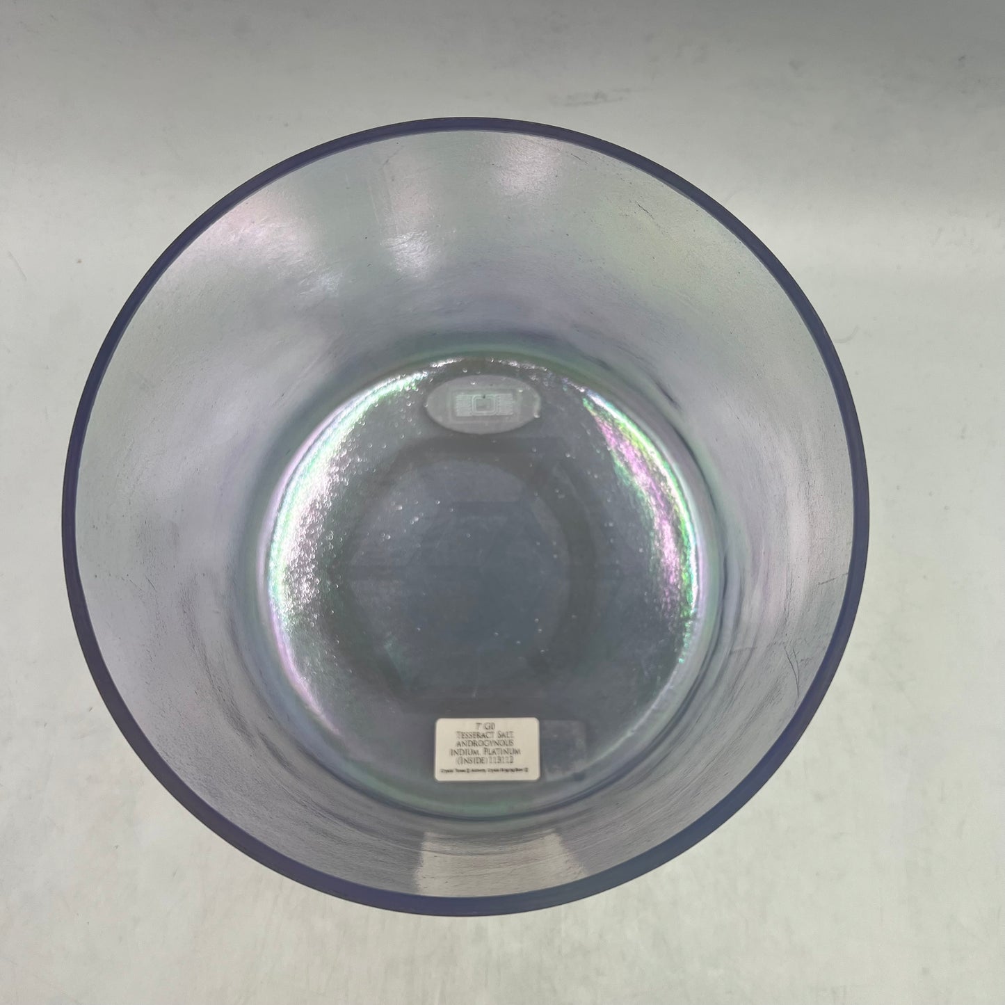 7" G0 TESSERACT SALT, ANDROGYNOUS INDIUM PLATINUM BOWL