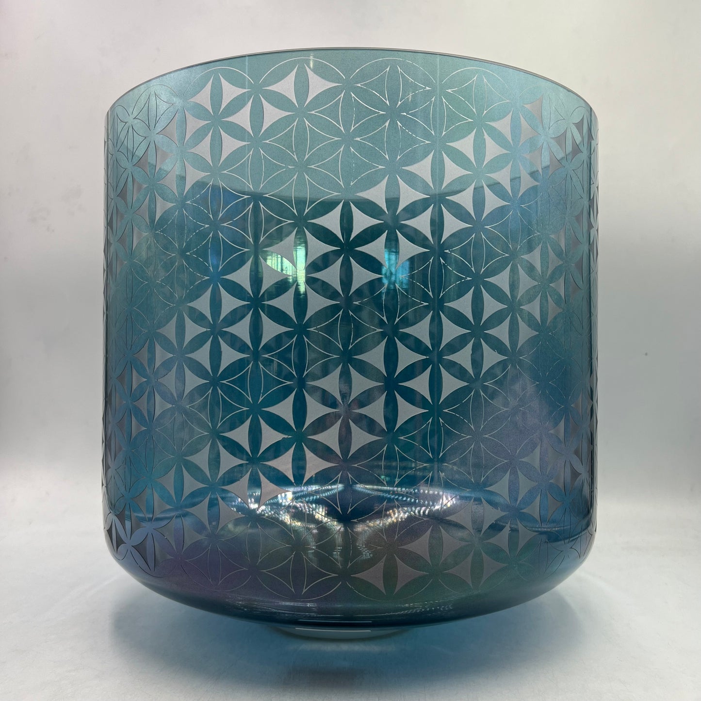 13" F-20 Supergrade Bowl, Archangel Michael, W/ Intricate Etched Flower Of Life