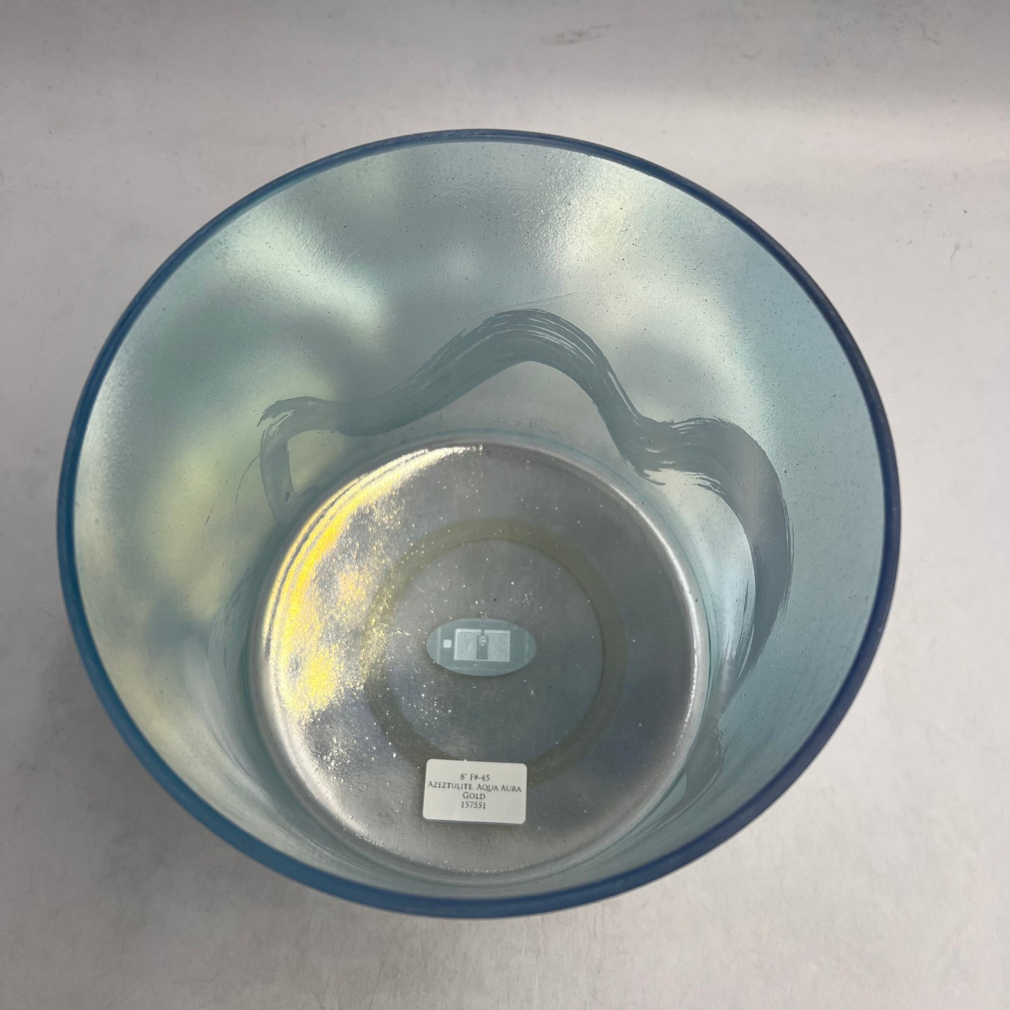 8" F#-45 Azeztulite, Aqua Aura Gold