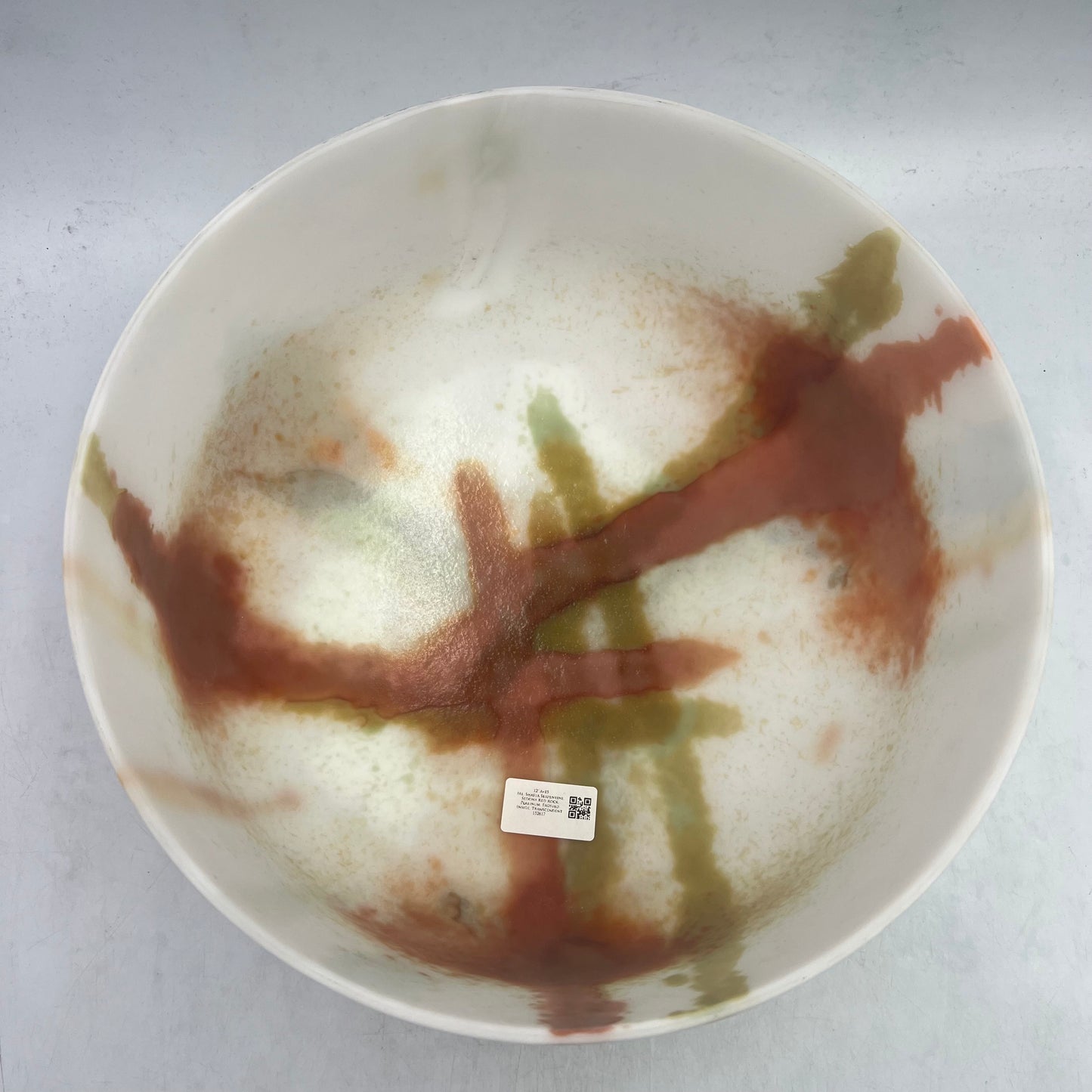 12"A+15 Mt.Shasta Serpentine, Sedona Red Rock, Platinum, Frosted Inside, Trancendent