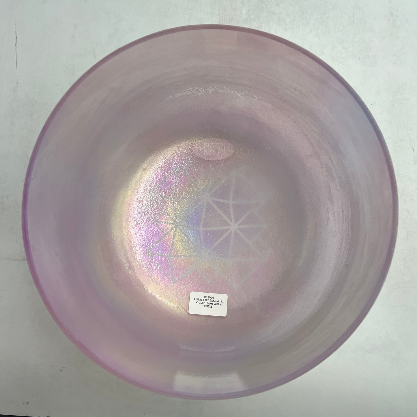 10" B+10 GREAT SALT LAKE SALT, VIOLET FLAME AURA