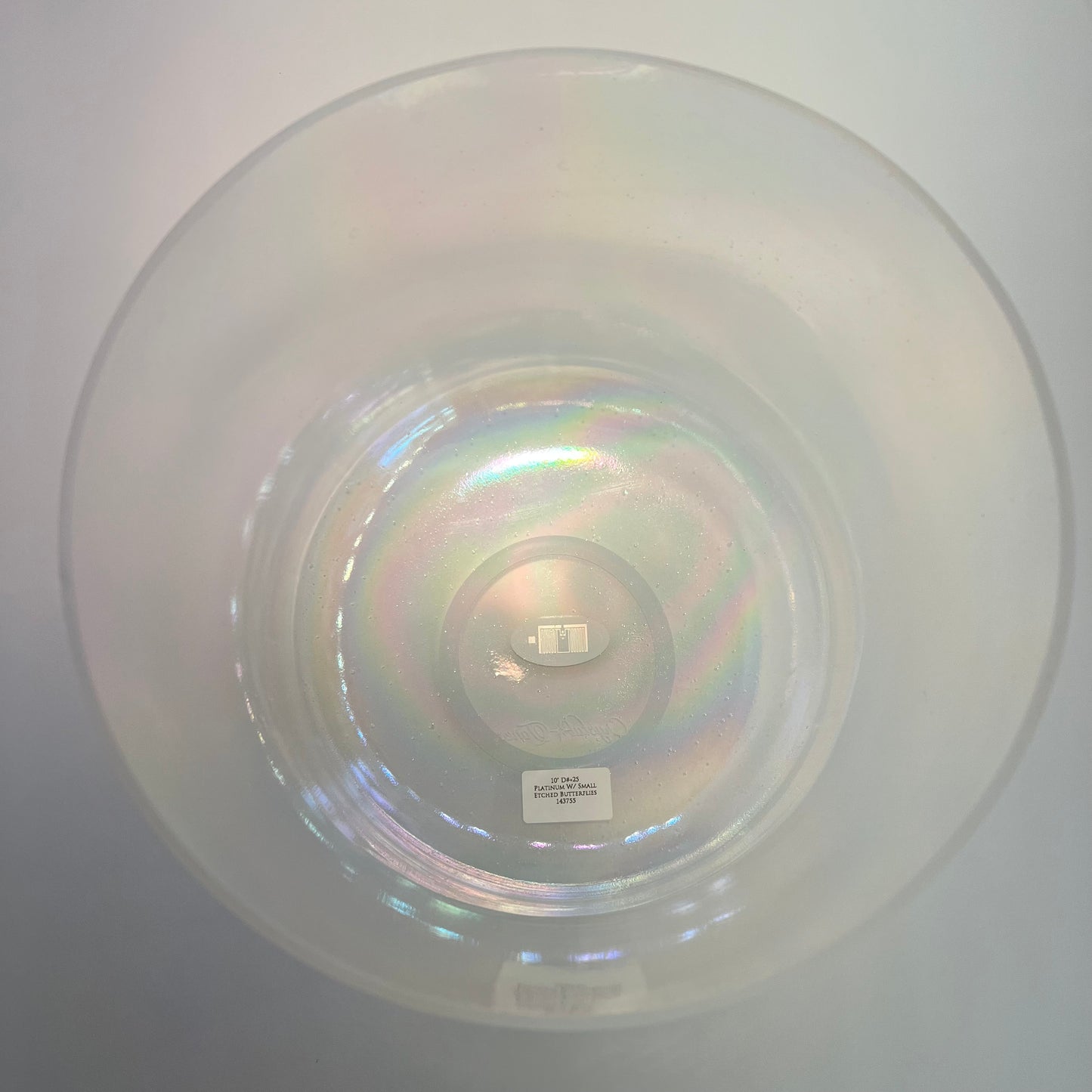 10" D#+25 PLATINUM W/ SMALL ETCHED BUTTERFLIES