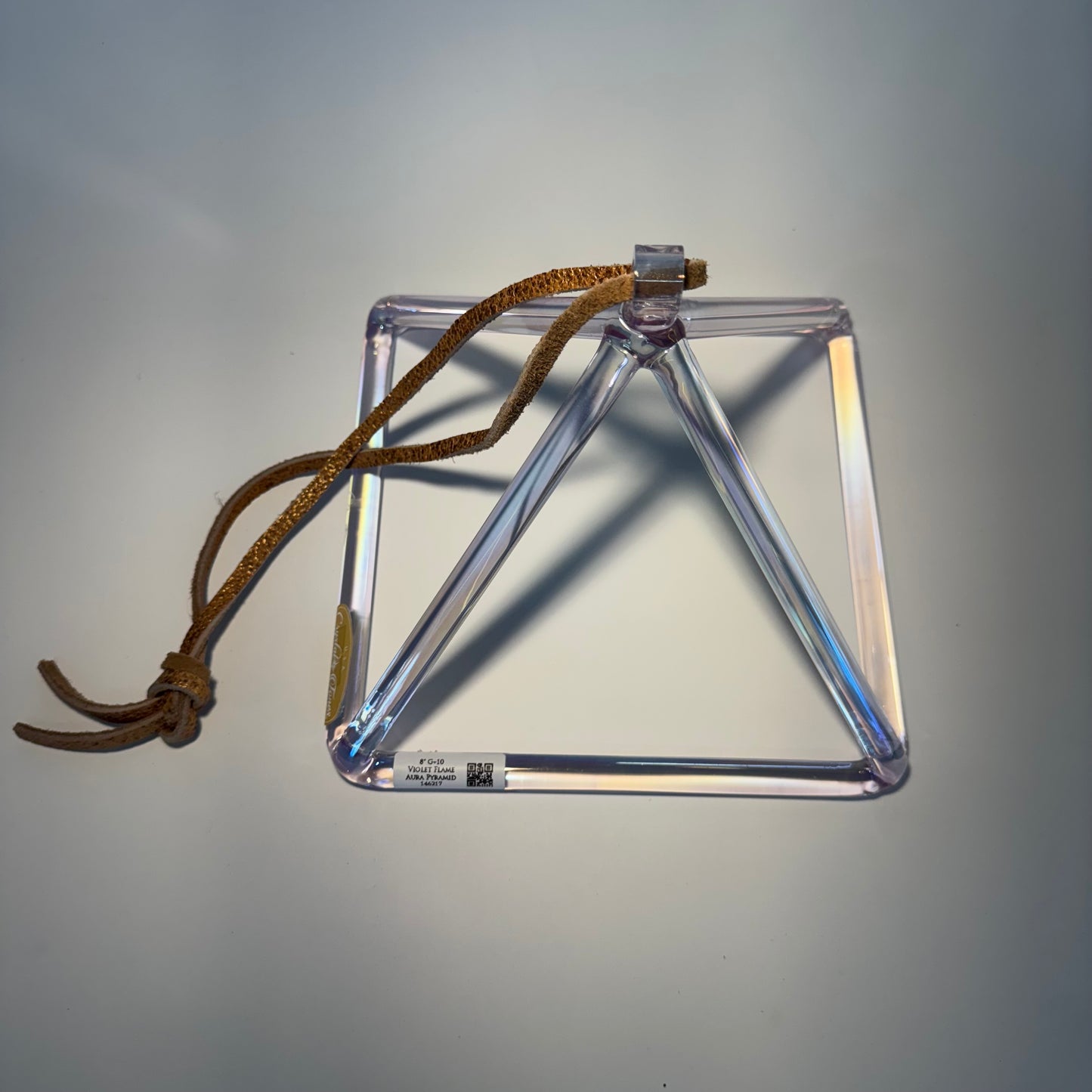 8" G+10 VIOLET FLAME AURA PYRAMID