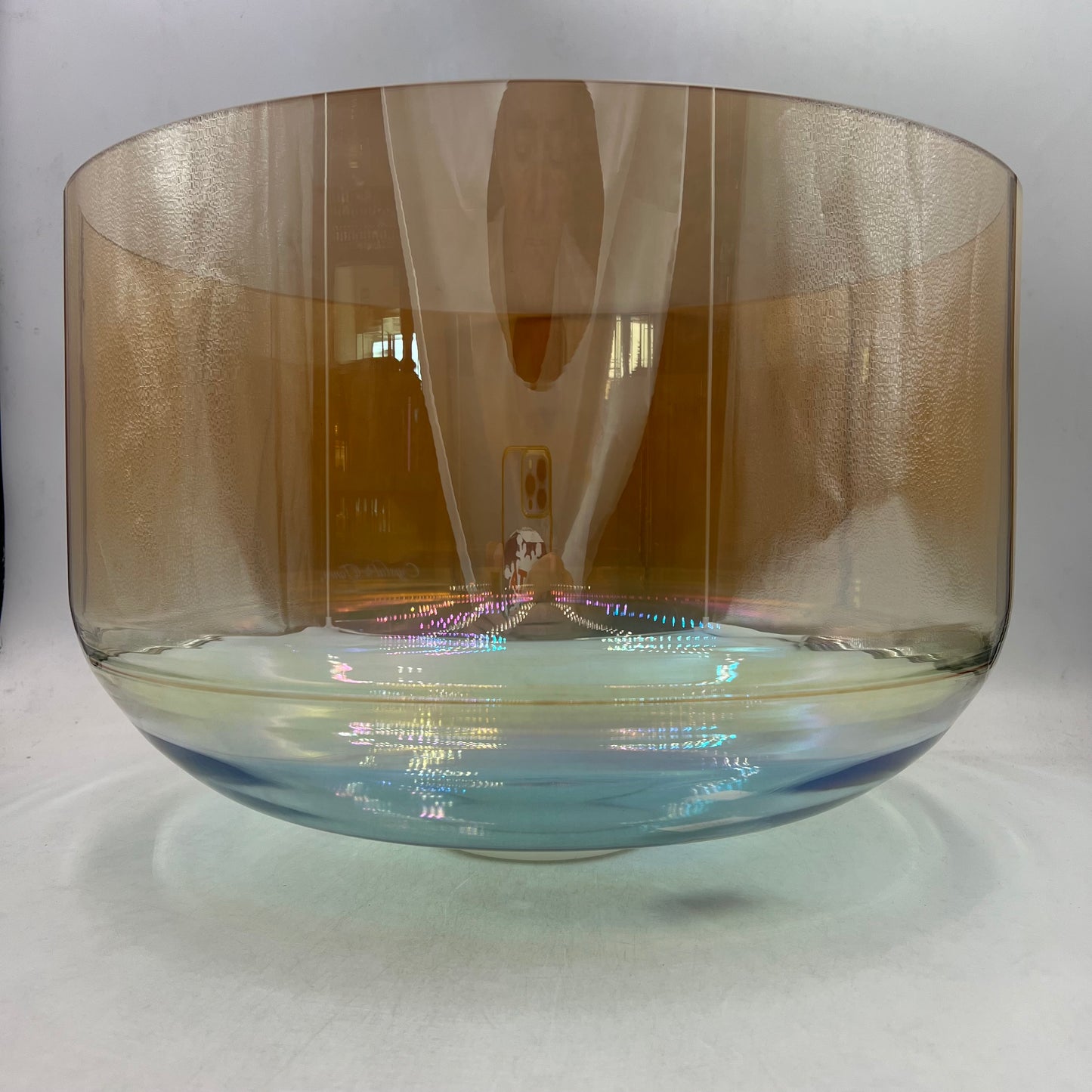 16" B-20 Supergrade Bowl, Grandmother, Aqua Aura Gold (Base)