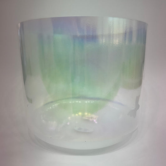 10" G+10 PLATINUM W/ SMALL ETCHED BUTTERFLIES FROSTED BASE