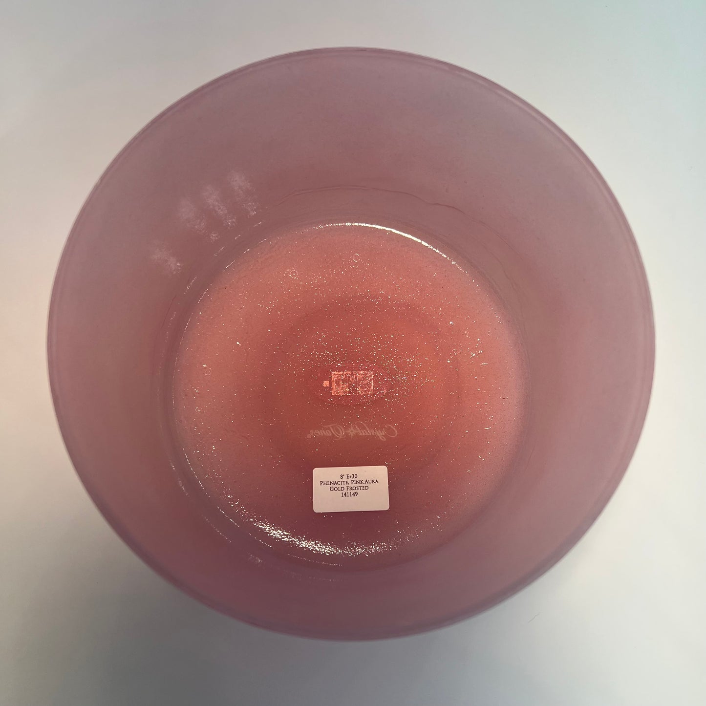 8" E+30 PHENACITE, PINK AURA GOLD FROSTED