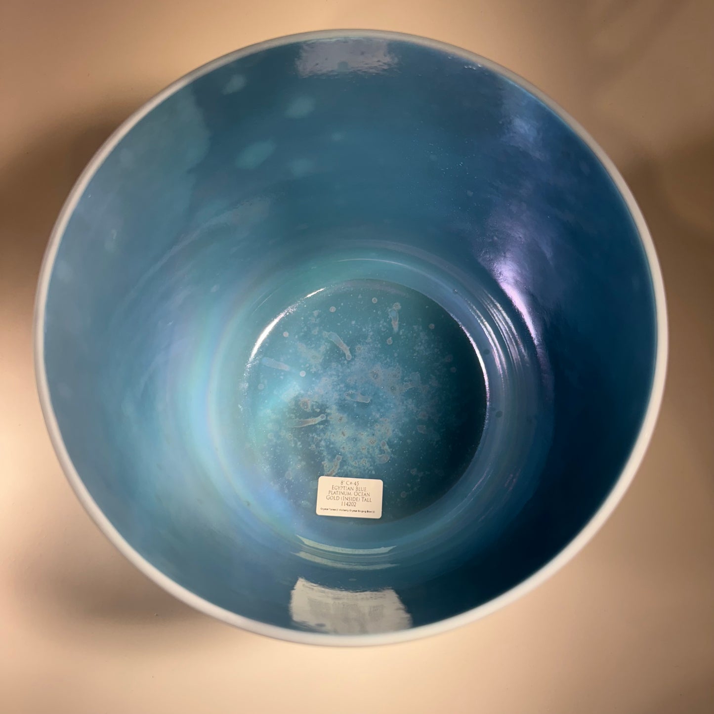 8" C#-45 EGYPTIAN BLUE, PLATINUM, OCEAN GOLD (INSIDE)