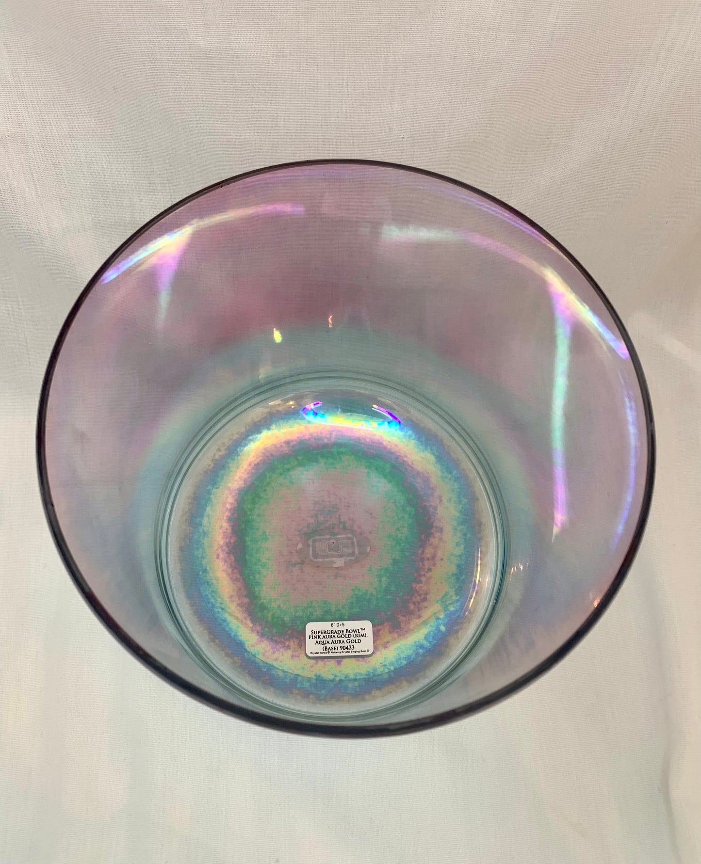 D+5 SuperGrade Bowl, Pink Aura Gold (Rim), Aqua Aura Gold (Base)